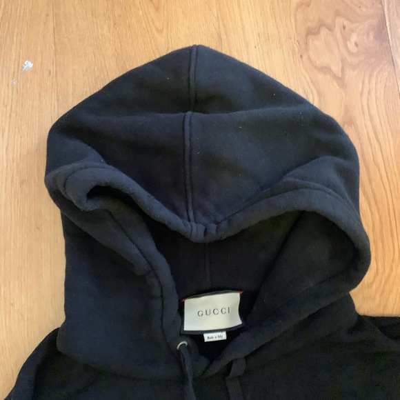 Oversize Sweatshirt Hoodie with Gucci logo SIZE L - Picture 5 of 8